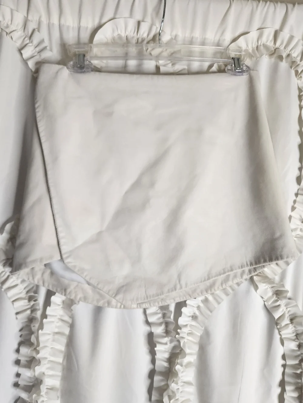 Michelle Mason White Leather Lambskin Mini Skirt Sz 4